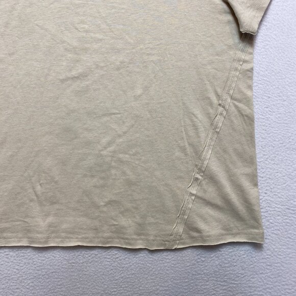 Rae Mode Shirt Womens L Tan Short Sleeve Destroyed Top - Picture 4 of 11